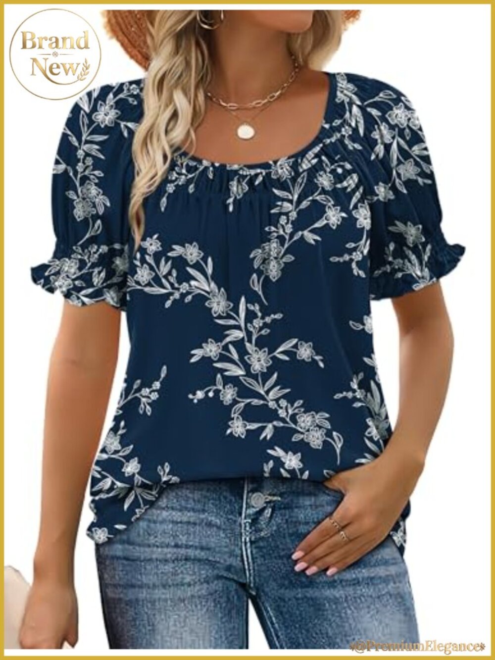 Women's Square Neck Short Sleeve Blouse Dressy Casual Summer Top